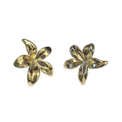 Stainless Steel Flower Statement Studs