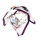 Paris Blooming Flower Silk Scarf