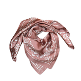 Noellery Pink Paisley Silk Scarf