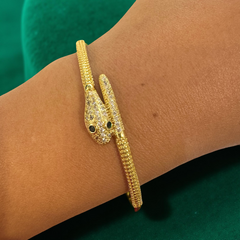 Gold Filled Dainty Snake Cuff Bracelet