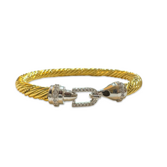 Gold Filled Dyana Thick Cable Twist Hook Bracelet