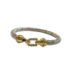 Gold Filled Dyana Thick Cable Twist Hook Bracelet