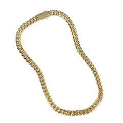 Joellery White Gold Filled 20”,22” 10mm Long Cuban Buckle Chain