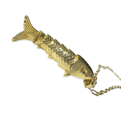 Lucky Long Gold Fish Necklace