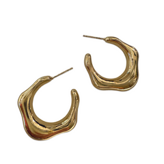Gold Filled Open Wave Hoops