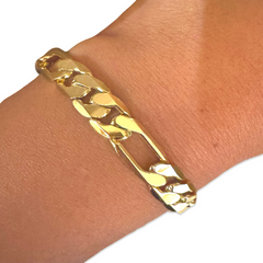 Gold Filled Flat Figaro 8mm 7” Bracelet