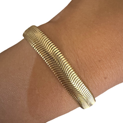 Gold Filled Flat Herringbone 7” Bracelet