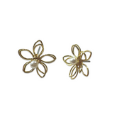 Flower Pearl Studs