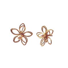 Flower Pearl Studs
