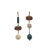 Noellery Geometric Pearl Drop Statement Earrings