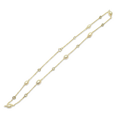 Pearlea Bezel Station Necklace