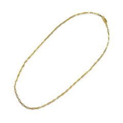 Sterling Silver Thin Paperclip Chain Necklace