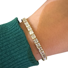 Seth Asscher Cut Tennis Bracelet