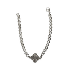 Flora Metal Charm Buckle Chain Bracelet