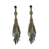 Bora Metal Tassel Statement Earrings