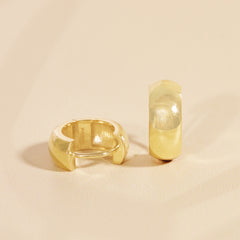 Irene Thick Round Huggie Hoops