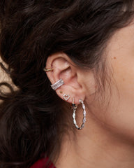 Ivanna Diamond Heart Outline Stud Earrings