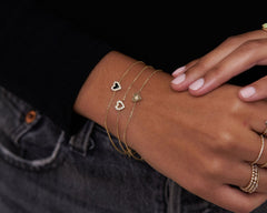 Ivanna Diamond Heart Outline Bracelet