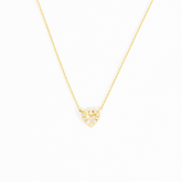 Ivanna Diamond Heart Outline Necklace