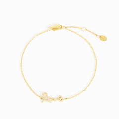 Justine Diamond Cursive Script Love Bracelet