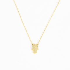 Makayla Pave Hamsa Necklace