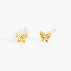 Cheryl Pave Butterfly Stud Earrings