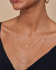 Mayla Heart Diamond Starburst Necklace