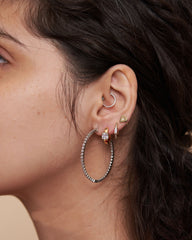 Mayla Heart Diamond Starburst Stud Earrings