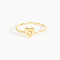 Mayla Heart Diamond Starburst Ring