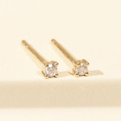 Melody Tiny 2mm Diamond Stud Earrings