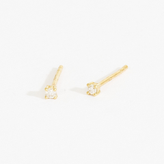 Melody Tiny 2mm Diamond Stud Earrings