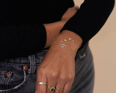 Misty Evil Eye Outline Bracelet