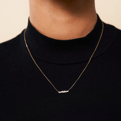 Morgan Baguette Zig Zag Bar Necklace
