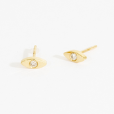 Nina Evil Eye Petite Diamond Bezel Stud Earrings
