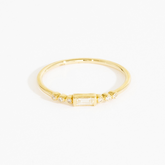 Phoebe Diamond Baguette 6 Bezels Ring