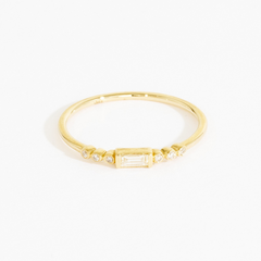 Phoebe Diamond Baguette 6 Bezels Ring