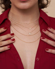 Nina Evil Eye Petite Diamond Bezel Necklace