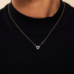 Sylvia Halo Black Heart Necklace