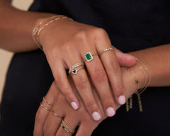 Sylvia Halo Black Heart Ring