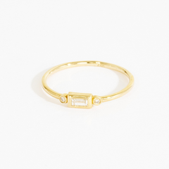 Tammy Diamond Baguette 2 Bezels Ring