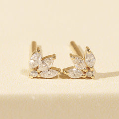 Tessa Diamond Marquise Cluster Stud Earrings