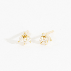 Tessa Diamond Marquise Cluster Stud Earrings