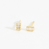 Tonya Mini Baguette Stud Earrings