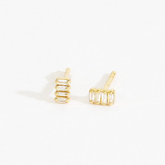 Tonya Mini Baguette Stud Earrings