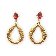 Teardrop Color Twist Statement Earrings