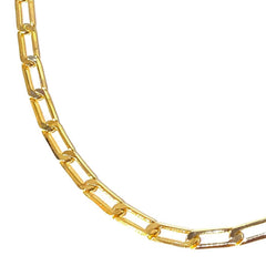 18K Gold Filled Flat Paperclip Chain Anklet