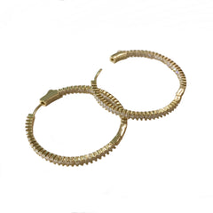 Thin Baguette 1.5” French Clasp Hoops
