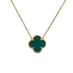 Flora Bezel Large Malachite Necklace