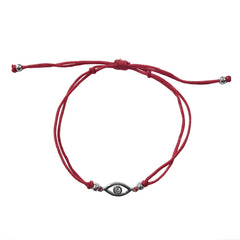 Evil Eye Bezel Red Thread Bracelet