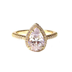 Adriene Pear CZ Ring